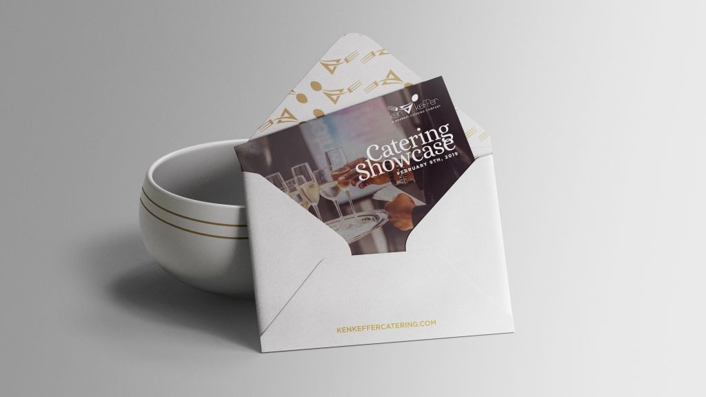 Catering Showcase Envelope and Invite Design