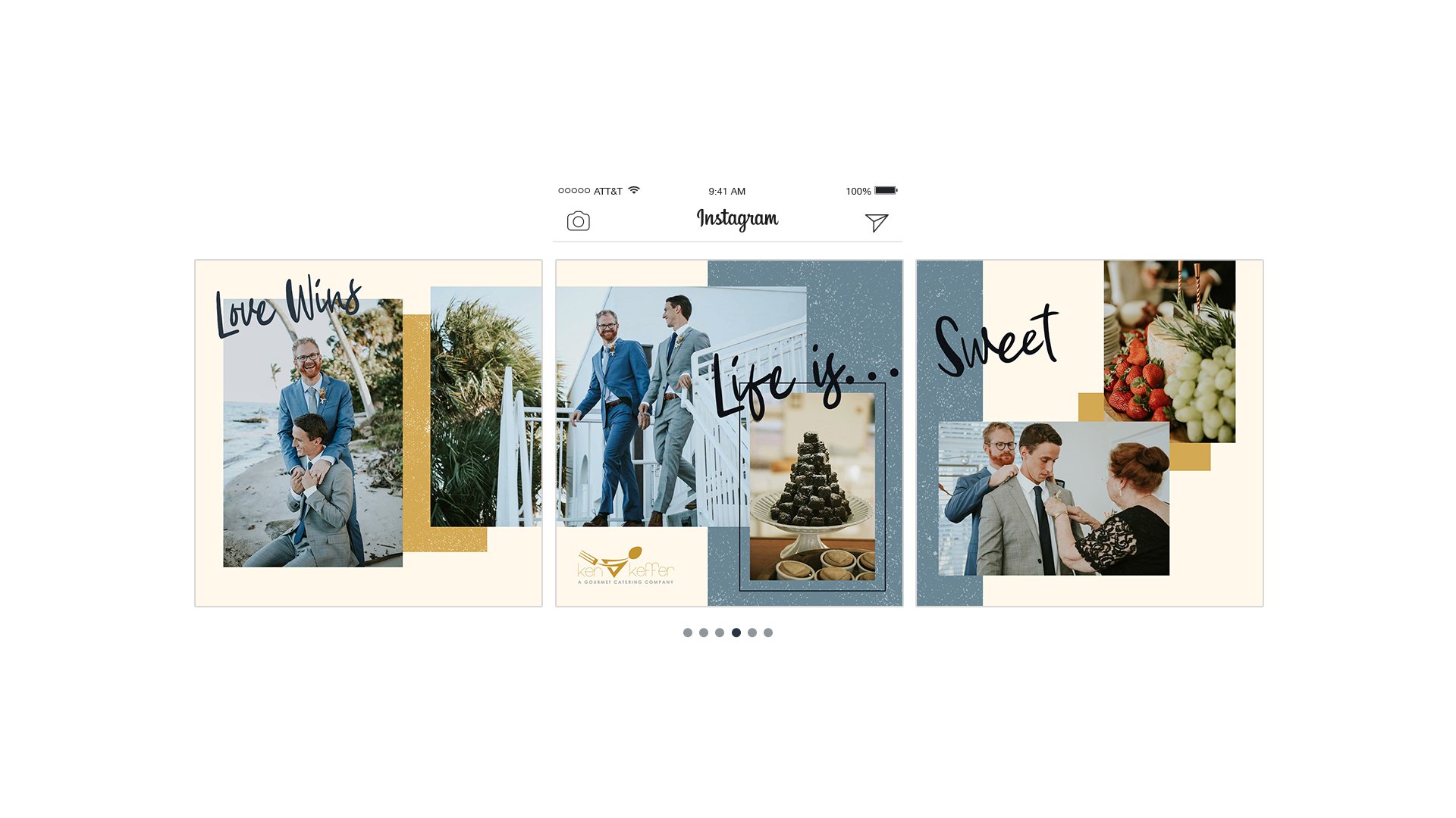 Gay Wedding Instagram slider design layout
