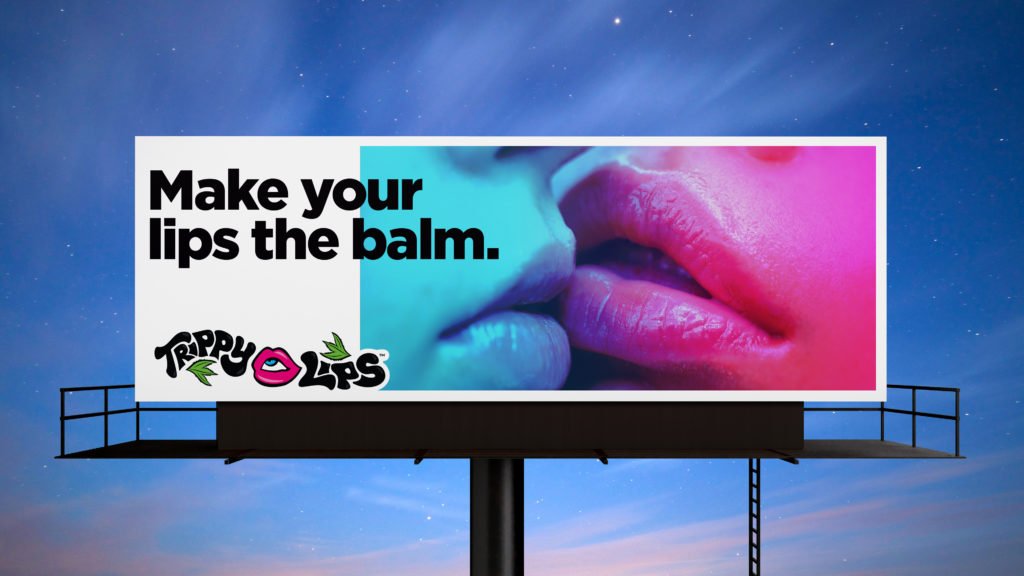 Trippy Lips Billboard ad advertisement "Make your lips the balm."