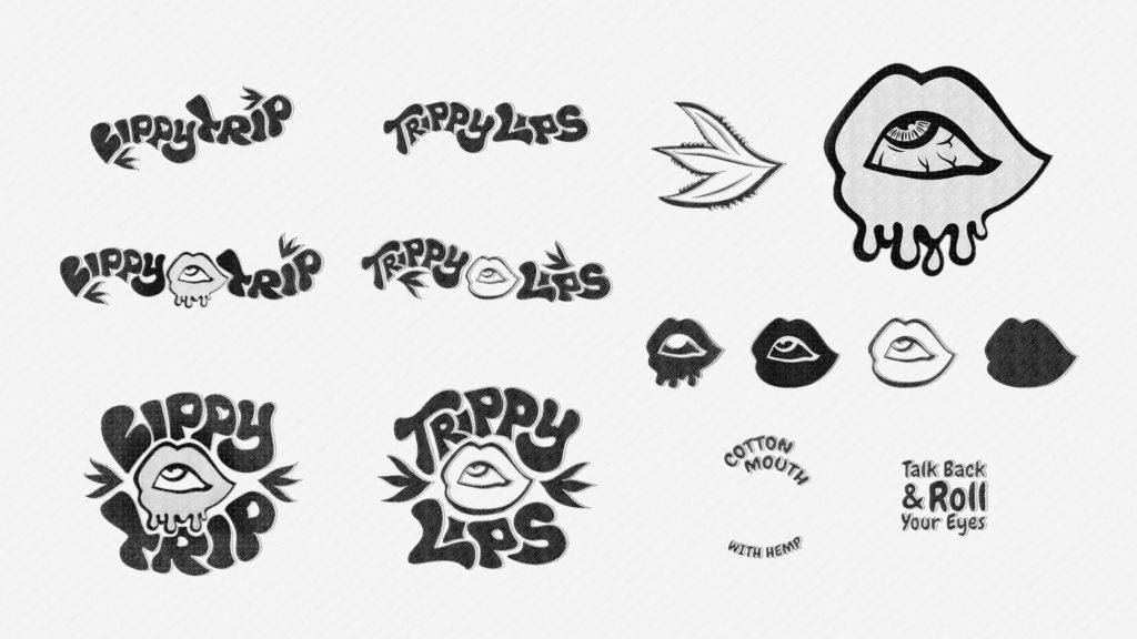 Trippy Lips Logo Sketches
