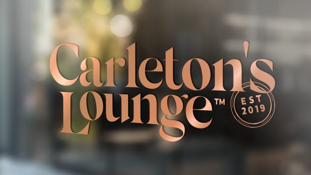 Customized logotype for Carleton’s Lounge