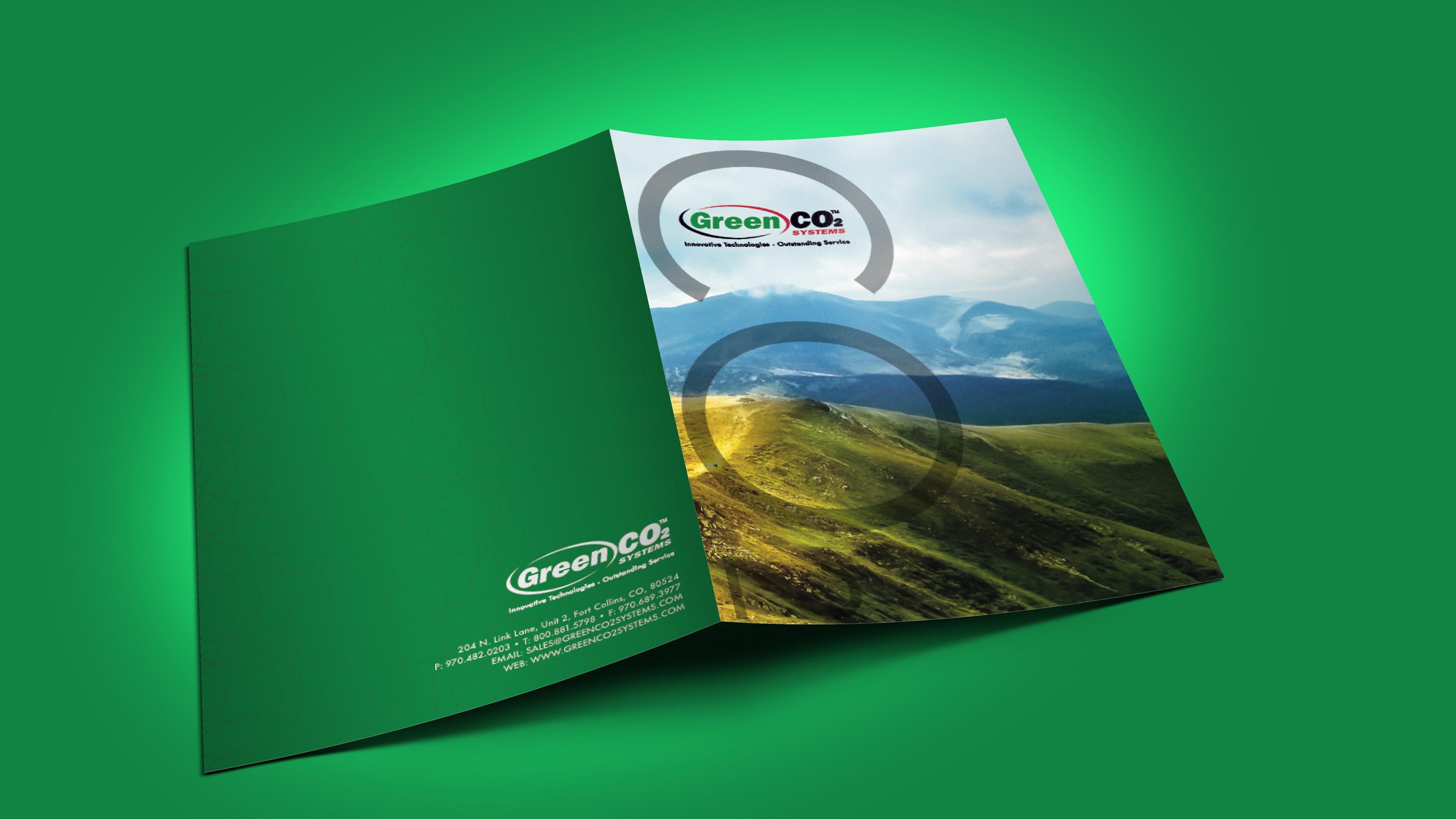 green co2 systems folder mockup front cover