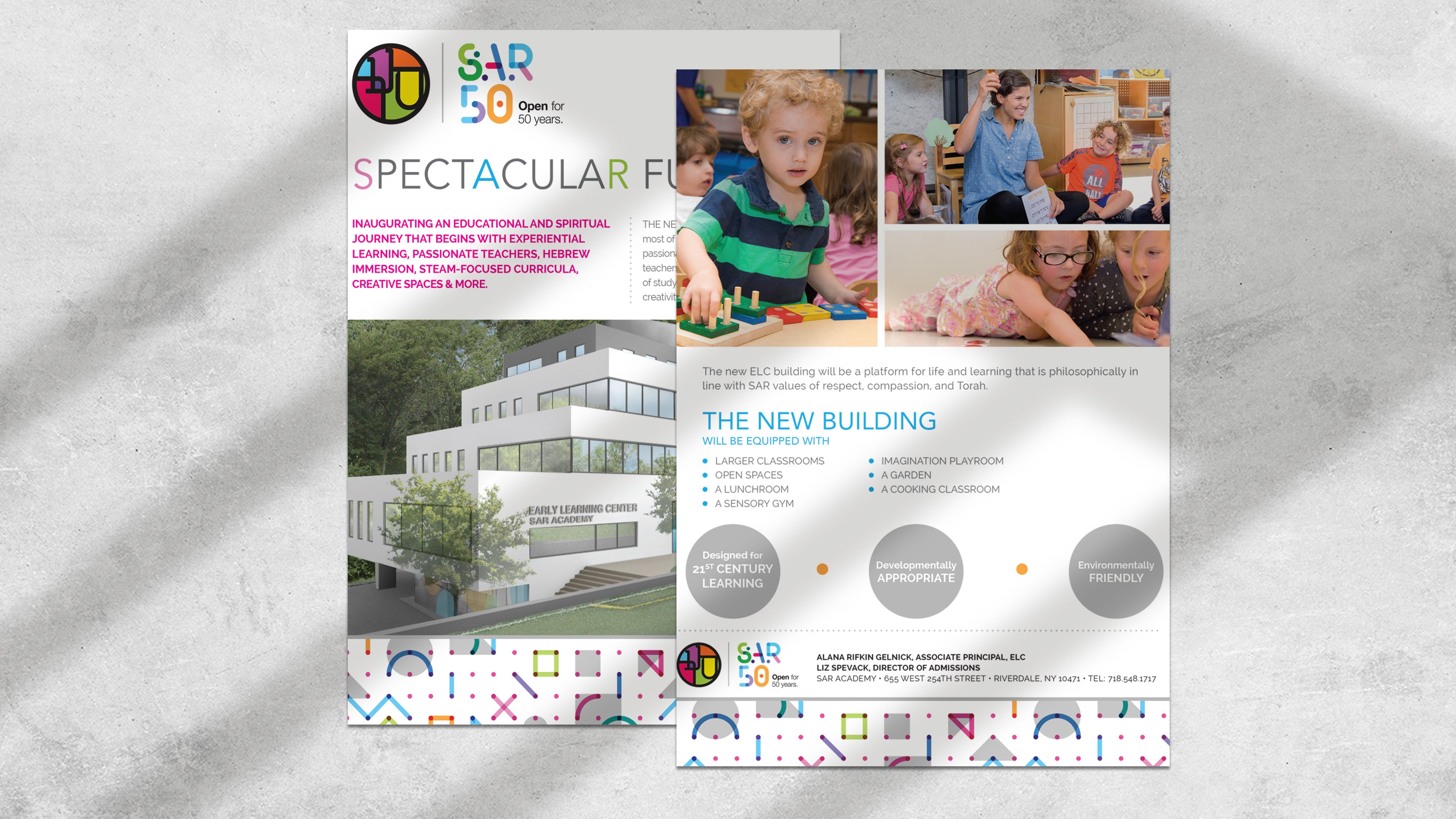 (SAR) Salanter Akiba Riverdale Academy - new building poster