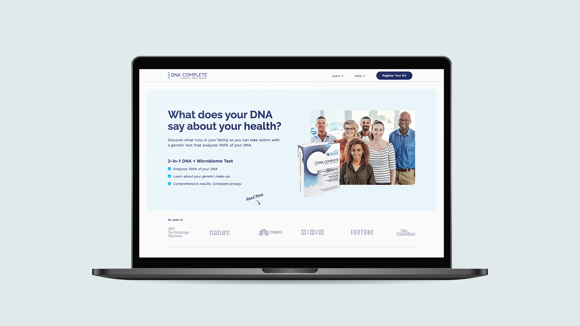 DNA Complete - Home Page Concept Image.